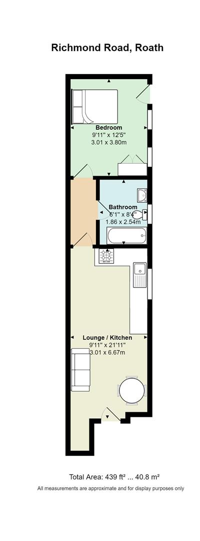 Floorplan for Richmond Road, Cathays